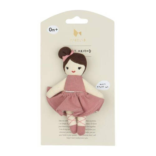 Fabelab Organic Soft Cotton Baby/Infant Toy Pocket Friend Ballerina 14cm 0y+