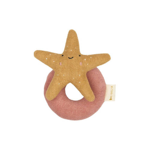 Fabelab Organic Cotton Baby/Infant Starfish Rattle Ash Rose 0y+