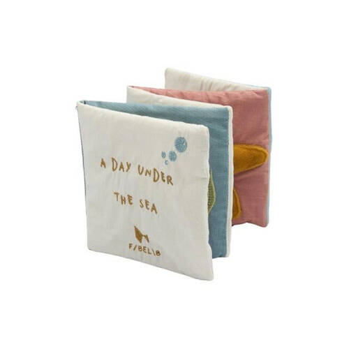Fabelab Organic Cotton Baby/Infant Toy Fabric Book A Day Under the Sea 0y+