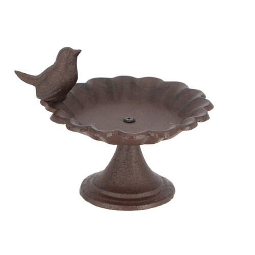 Esschert Design Cast Iron Bird Bath On Stand Garden & Outdoor Decor 15.1cm