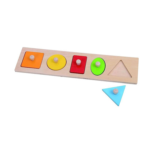 Fat Brain Toy Co. Let's Learn Shapes! Wooden Puzzle Kids Toy