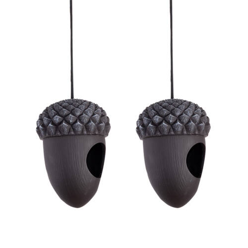 2PK Esschert Design Bird Feeder Garden & Outdoor Decoration 15cm Black Acorn