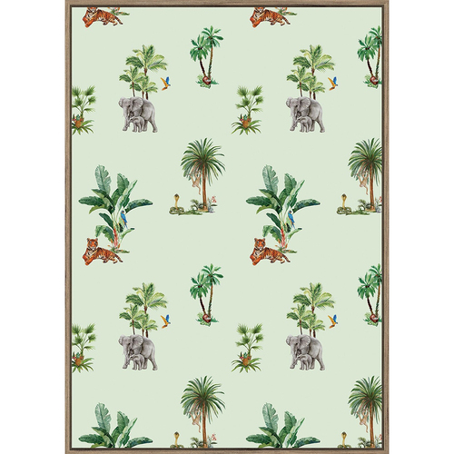 Rayell Framed Kids Artwork Wilderness Sage Green 50x70cm
