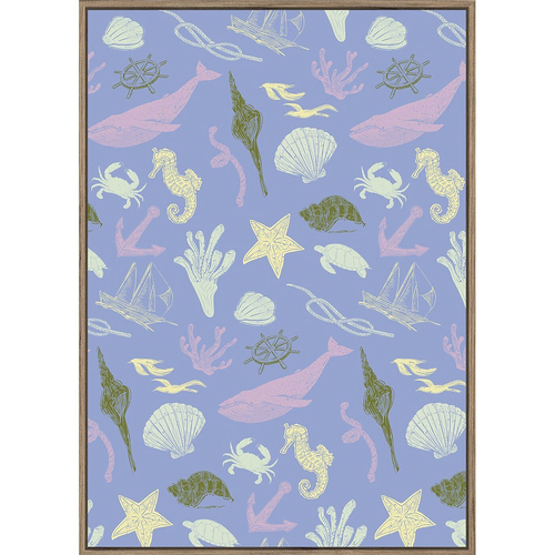 Rayell Framed Kids Artwork Atlantic Cornflower Blue 50x70cm