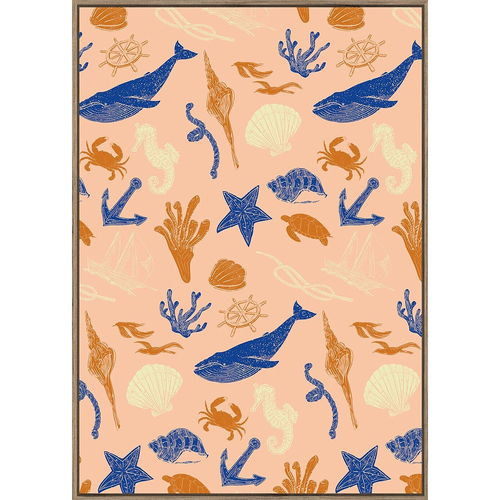 Rayell Framed Kids Artwork Atlantic Peach 50x70cm