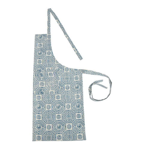 Belle Malta Mosaic Cotton Kitchen Dining Chef Apron 92x85cm - Blue