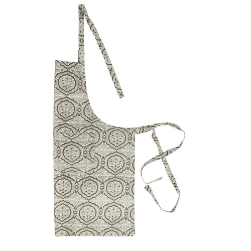 Belle Petra Mandala Cotton Kitchen Dining Chef Apron 92x85cm - Grey