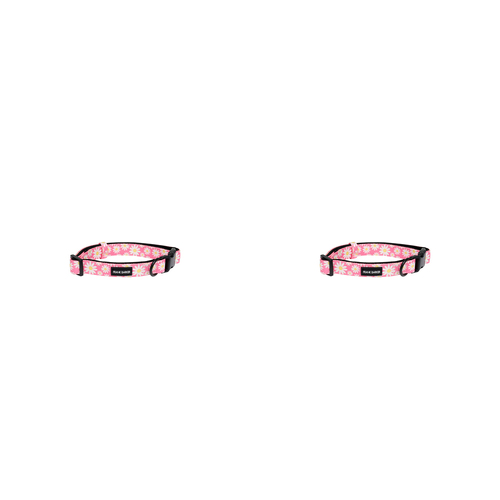 2PK Splosh Frank Barker XS Pink Daisies Dog Collar Adjustable 19-28cm