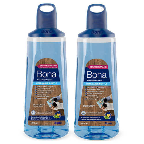 2PK Bona 850ml Wood Floor Cleaner Refill Cartridge For New Spray Mop