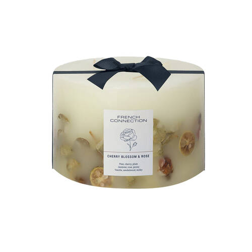 French Connection Cherry Blossom & Rose Botanical 4 Wick Large Candle 1.5kg