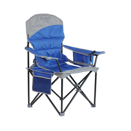 Quest Drifter 99cm Jumbo Camping Outdoor Chair - Blue