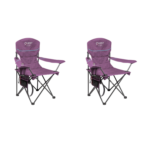 2PK Quest Outdoors Steel Frame Little Mutha Camp Chair - Purple