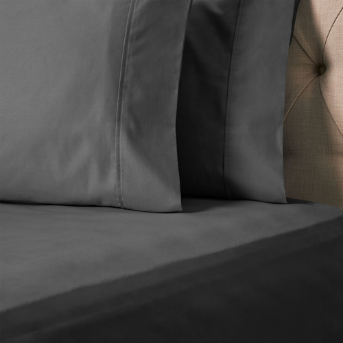 Sheraton Luxury Maison Queen Bed Cotton 1000TC Fitted Sheet Dark Smoke