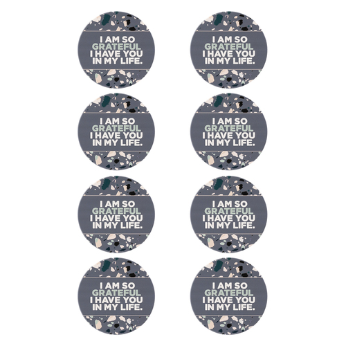 8PK Splosh Fathers Day 10.5cm Ceramic Grateful Coaster Round