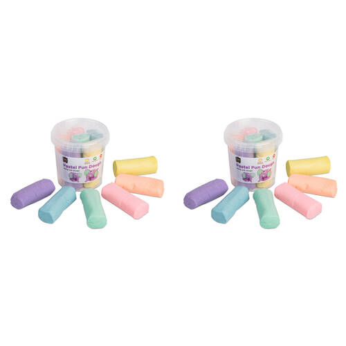 2PK Educational Colours Fun Modelling Dough Kids Craft Toy 900g Pastel