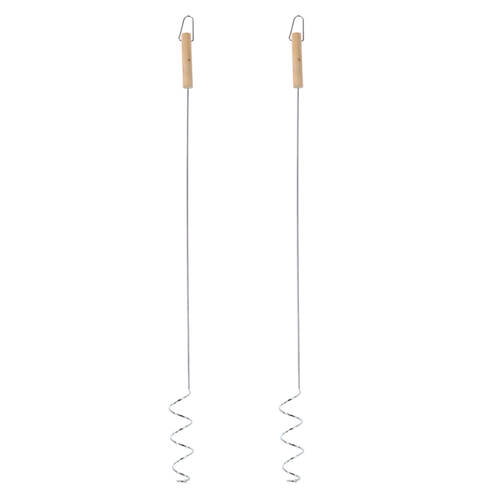 2PK Esschert Design Sausage Grill Stick Outdoor Camping BBQ Cooking 74.5cm