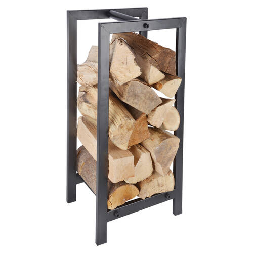Esschert Design Carbon Steel Log Rack Organiser Black