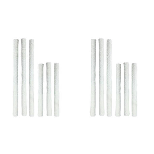 2x 6pc Esschert Design Tumbletorch Fibreglass Wicks Oil Lamp White