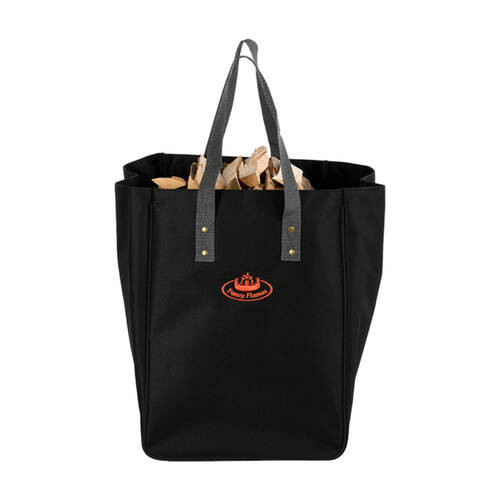 Esschert Design Kindling Carrier Bag Camping Hiking 37cm Black