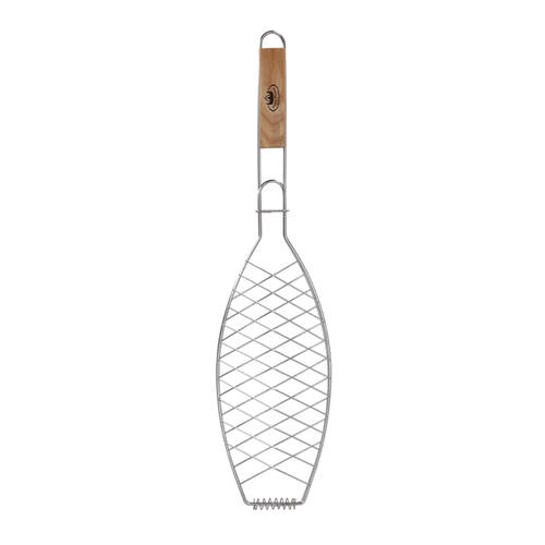 Esschert Design BBQ Fish Grilling Holder Stainless Steel SLV