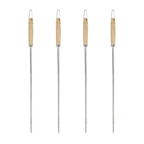 4PK Esschert Design V-Shaped BBQ Skewer Stainless Steel Small Silver