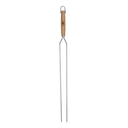 Esschert Design Wide Double Prong BBQ Skewer Stainless Steel Silver