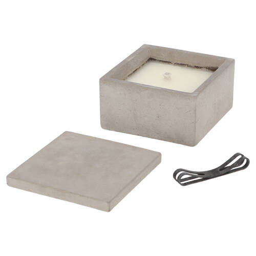 Esschert Design Outdoor Candle Square w/ Cover Home Decor Small 13cm Grey