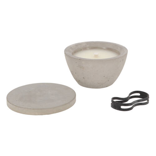 Esschert Design Outdoor Candle Round w/ Cover Home Decor Small 12.8cm Grey