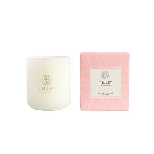 Tilley Classic White Velvet & Rose Soy Candle Scented 375g
