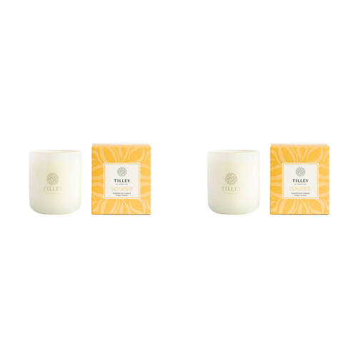 2PK Tilley Classic White Salted Caramel & Buttercream Soy Candle Scented 375g
