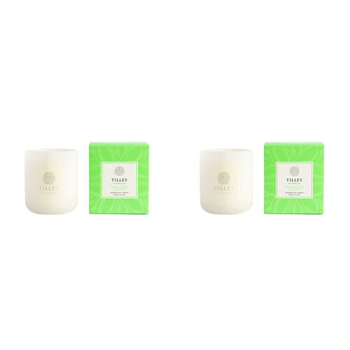 2PK Tilley Classic White Fresh Citrus & Ginger Soy Candle Scented 375g