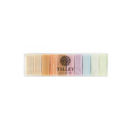 10pc Tilley Classic White Marble Rainbow Soaps Gift Pack Ten Fragrances 10x50g