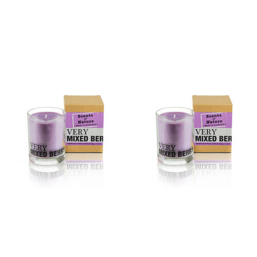 2PK Scents Of Nature Very Mixed Berry Soy Candle Scented 240g