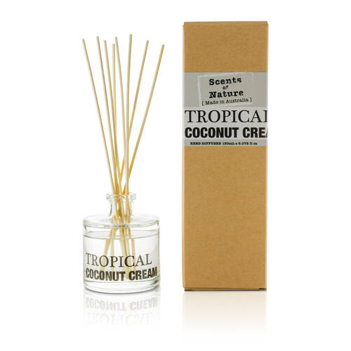 Scents Of Nature Tropical Coconut Cream Reed Diffuser Sweet & Nutty Scent 150ml