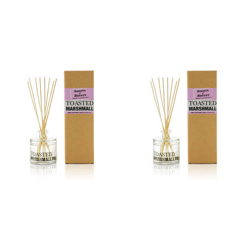 2PK Scents Of Nature Toasted Marshmallow Reed Diffuser Sweet Scent 150ml