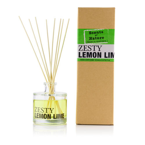 Scents Of Nature Zesty Lemon Lime Reed Diffuser Citrus Scent 150ml