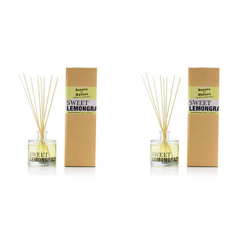2PK Scents Of Nature Sweet Lemongrass Reed Diffuser Scent 150ml