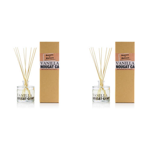2PK Scents Of Nature Vanilla Nougat Candy Reed Diffuser Sweet Fragrance 150ml