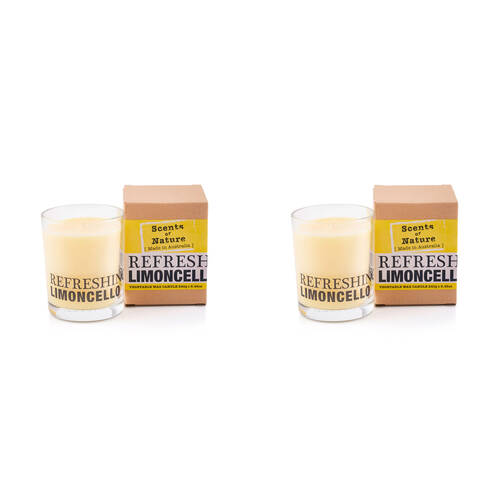 2PK Scents Of Nature Refreshing Limoncello Soy Candle Scented 240g