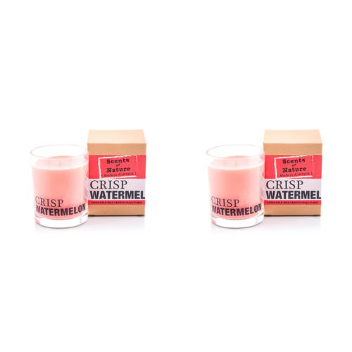 2PK Scents Of Nature Crisp Watermelon Soy Candle Scented 240g