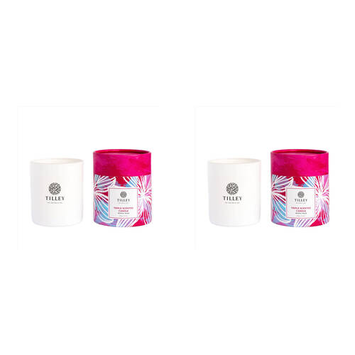 2PK Tilley Classic White Triple Scented Soy Candle Mystic Musk 375g