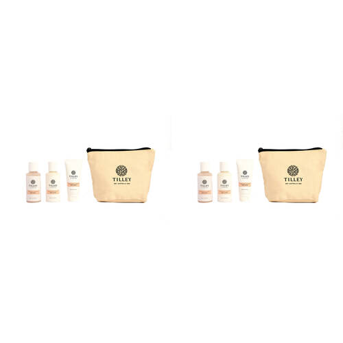 2x 3pc Tilley Classic White Wash Lotion & Scrub Champagne Confetti Limited Ed