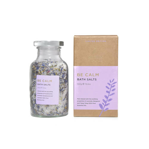 Aroma Natural Bath Salts Limited Edition Be Calm Lavender Bergamot & Ylang 550g