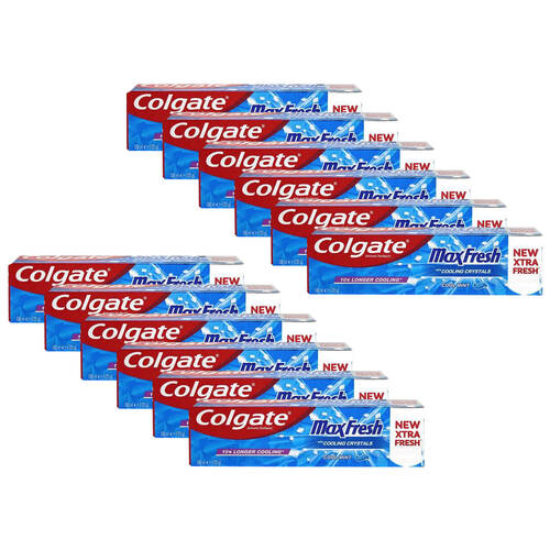 12PK Colgate Toothpaste Max Fresh Cool Mint Tube 100ml Dental Oral Care