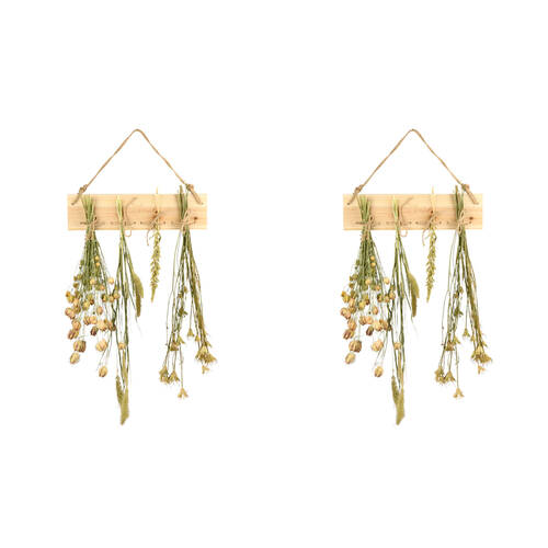 2PK Esschert Design Rustic Pinewood Herb & Flower Drying Rack 38.5cm Natural