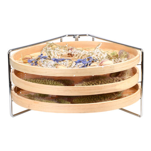 Esschert Design Bamboo Herb & Flower Drying Stand w/ 3 Shelves 27cm Natural