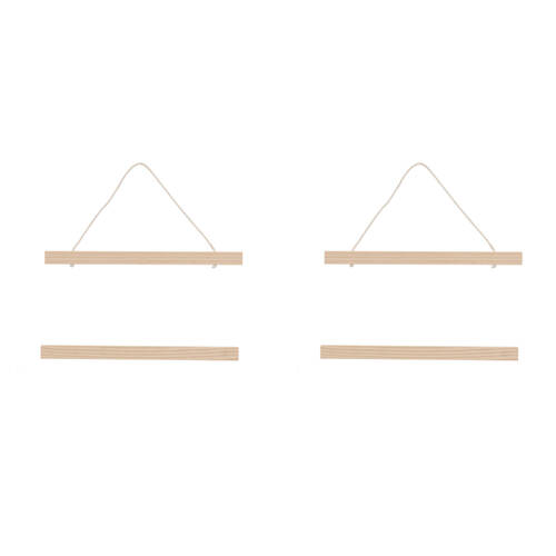 2PK Esschert Design Wooden Poster Hanger Home/Indoor Organiser Small Natural