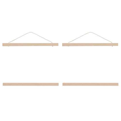 2PK Esschert Design Wooden Poster Hanger Home/Indoor Organiser Large Natural
