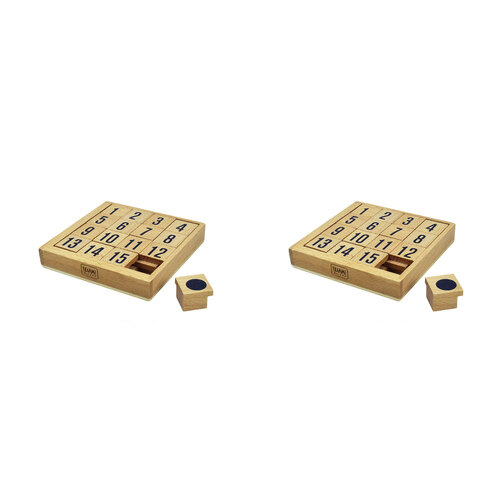 2PK 15pc Legami Wooden Number Puzzle Tabletop Game Play Set 6+