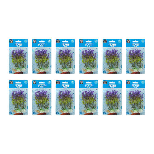 24pc Dudley's World Of Pets Aquarium Plant Purple Accent 10cm Assorted